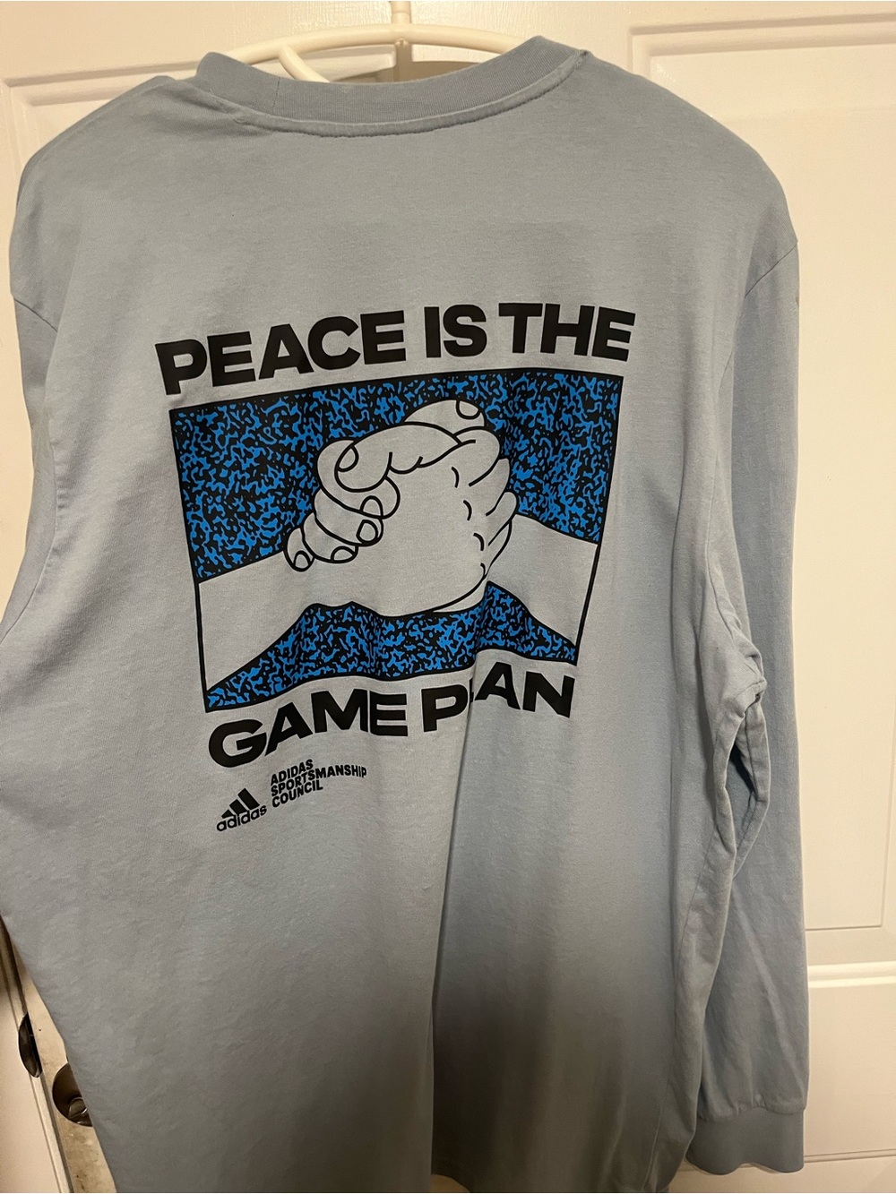 Adidas ‘Peace Is The Game Plan’ Sportsmanship Council L/S Shirt Men’s XL